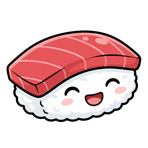 Sushihood roll with a feather emblem